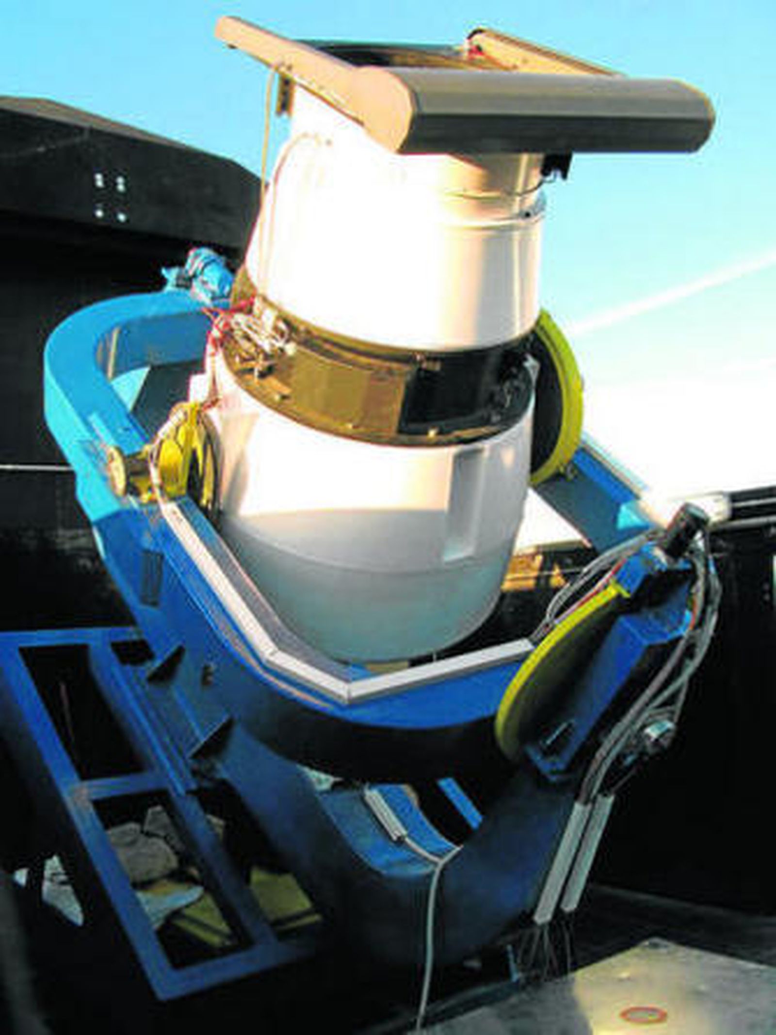 El telescopio Fabra-ROA, ya instaldo en el Observatorio del Montsec.