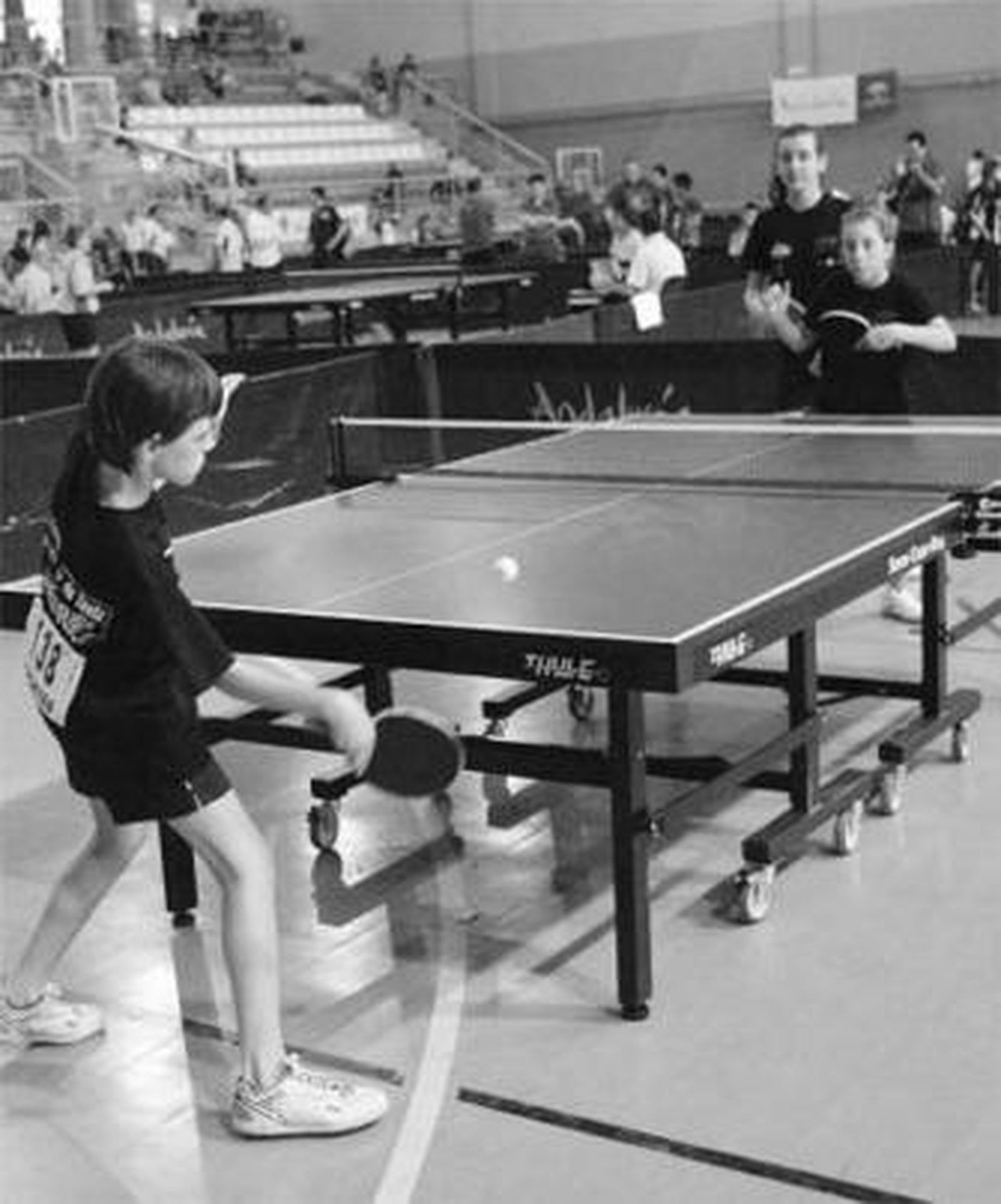 Un momento de uno de los encuentros de dobles.