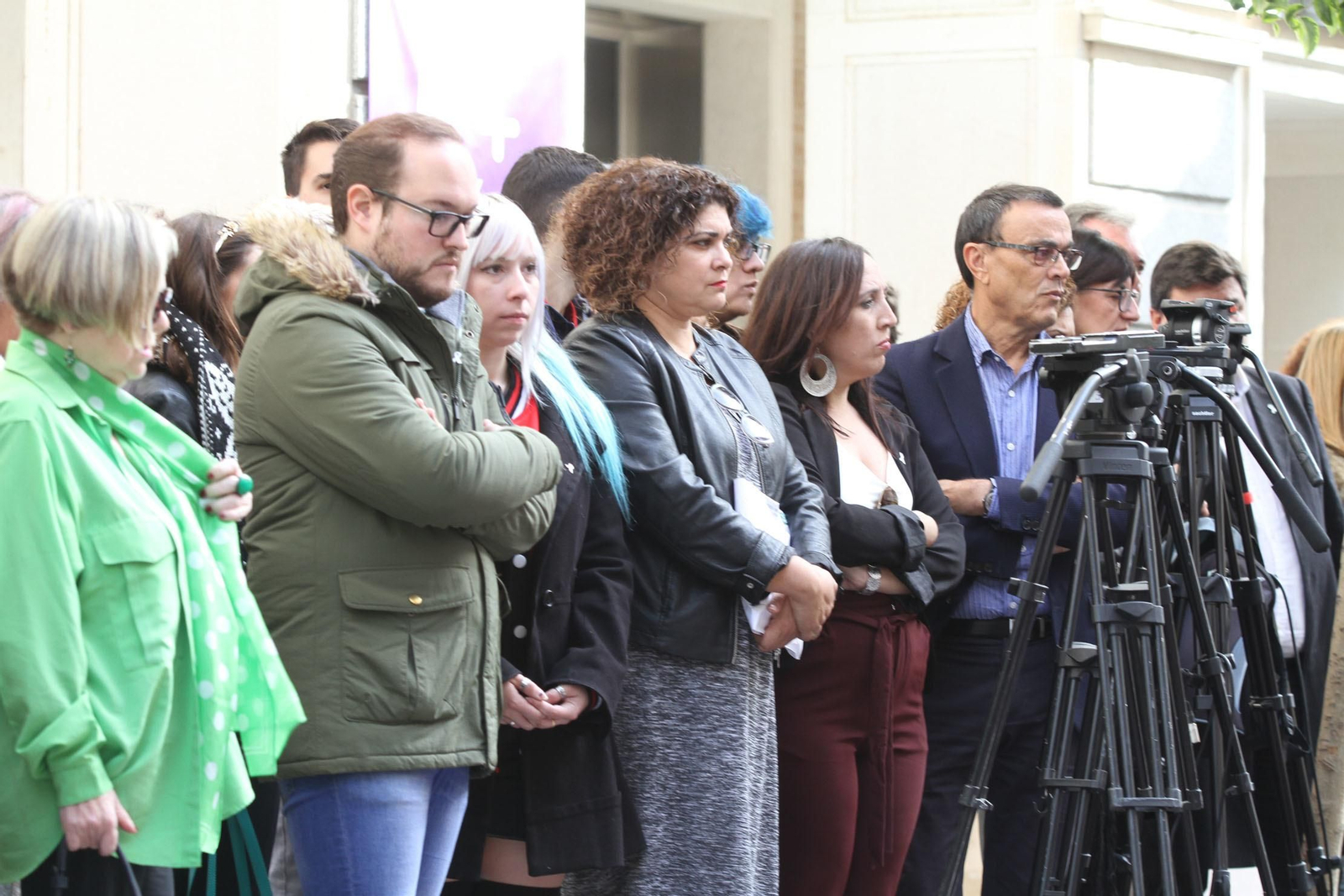 Lectura de manifiesto de violencia contra la mujer