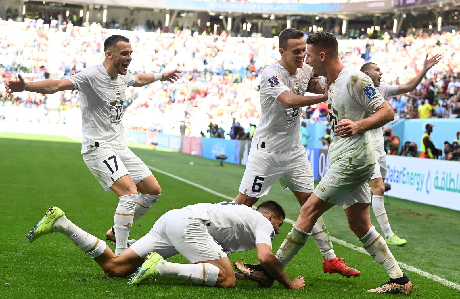 Las imágenes del Camerún - Serbia