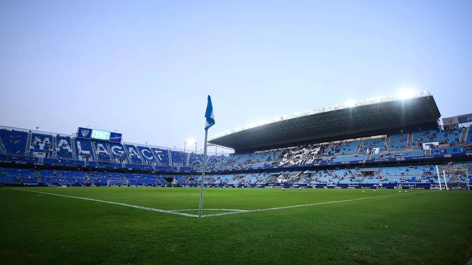 Imagen de La Rosaleda antes de un encuentro.