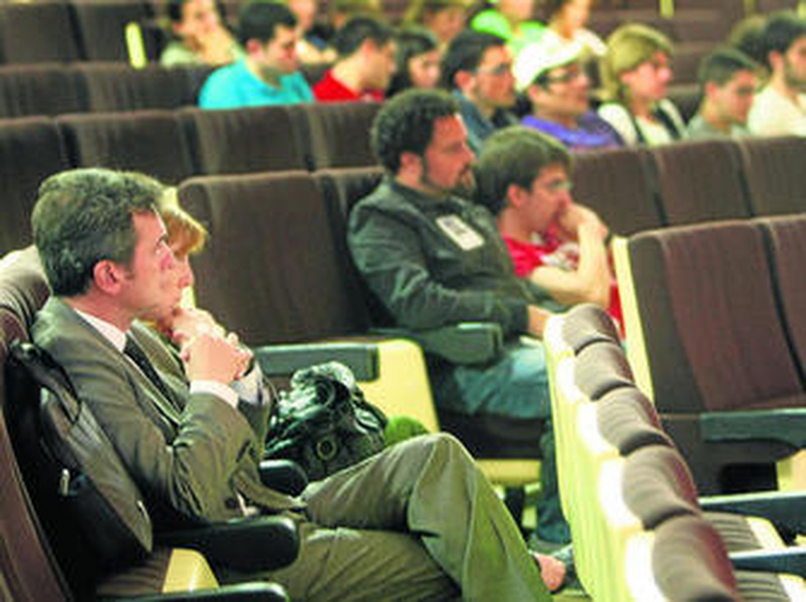 El rector de la UCA, en el aula magna de la Facultad de Filosofía y Letras en una imagen tomada el pasado 28 de mayo.