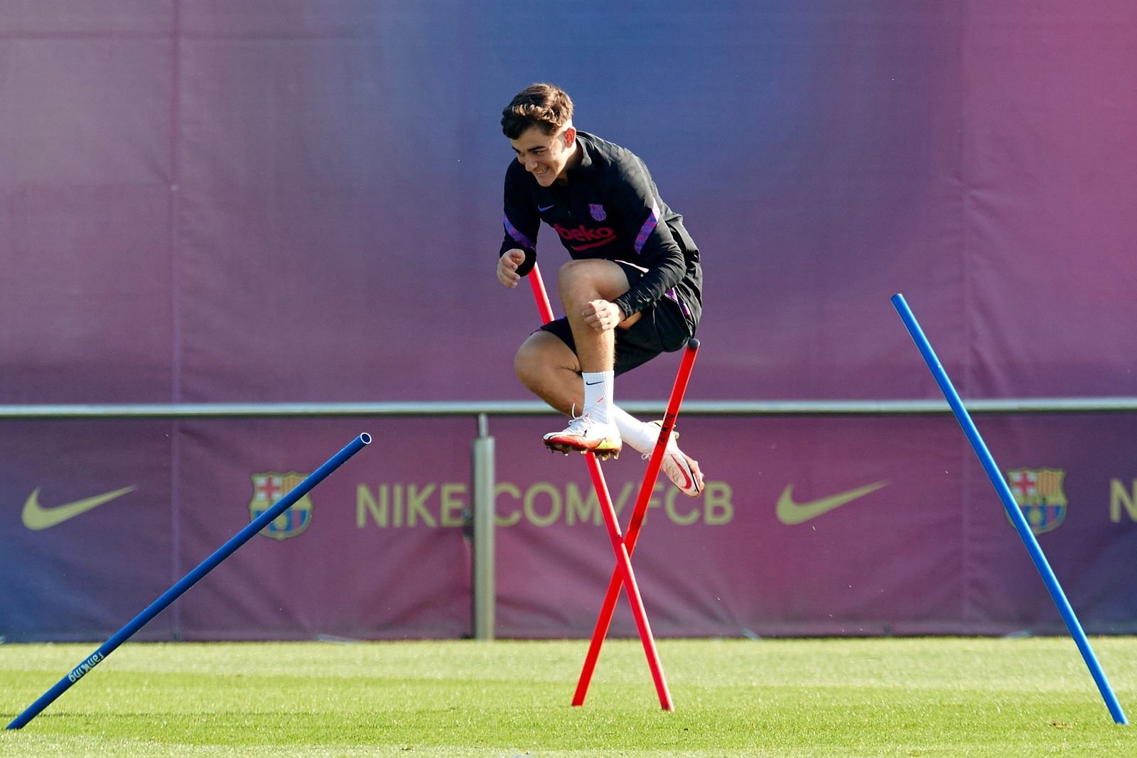 Gavi, durante un entrenamiento.