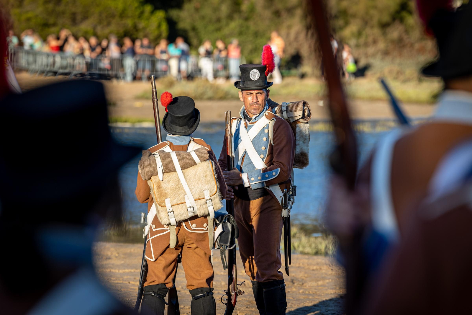 Las imágenes de la Primera recreación de la Batalla del Trocadero En el caño de La Cortadura