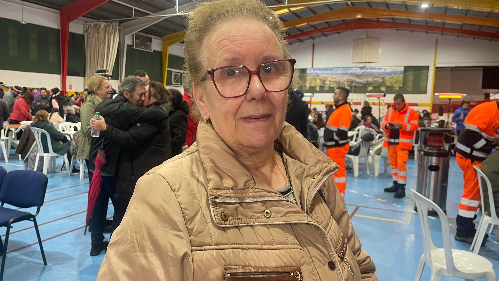 Ana López, vecina de Grazalema en el pabellón "El Fuerte" de Ronda