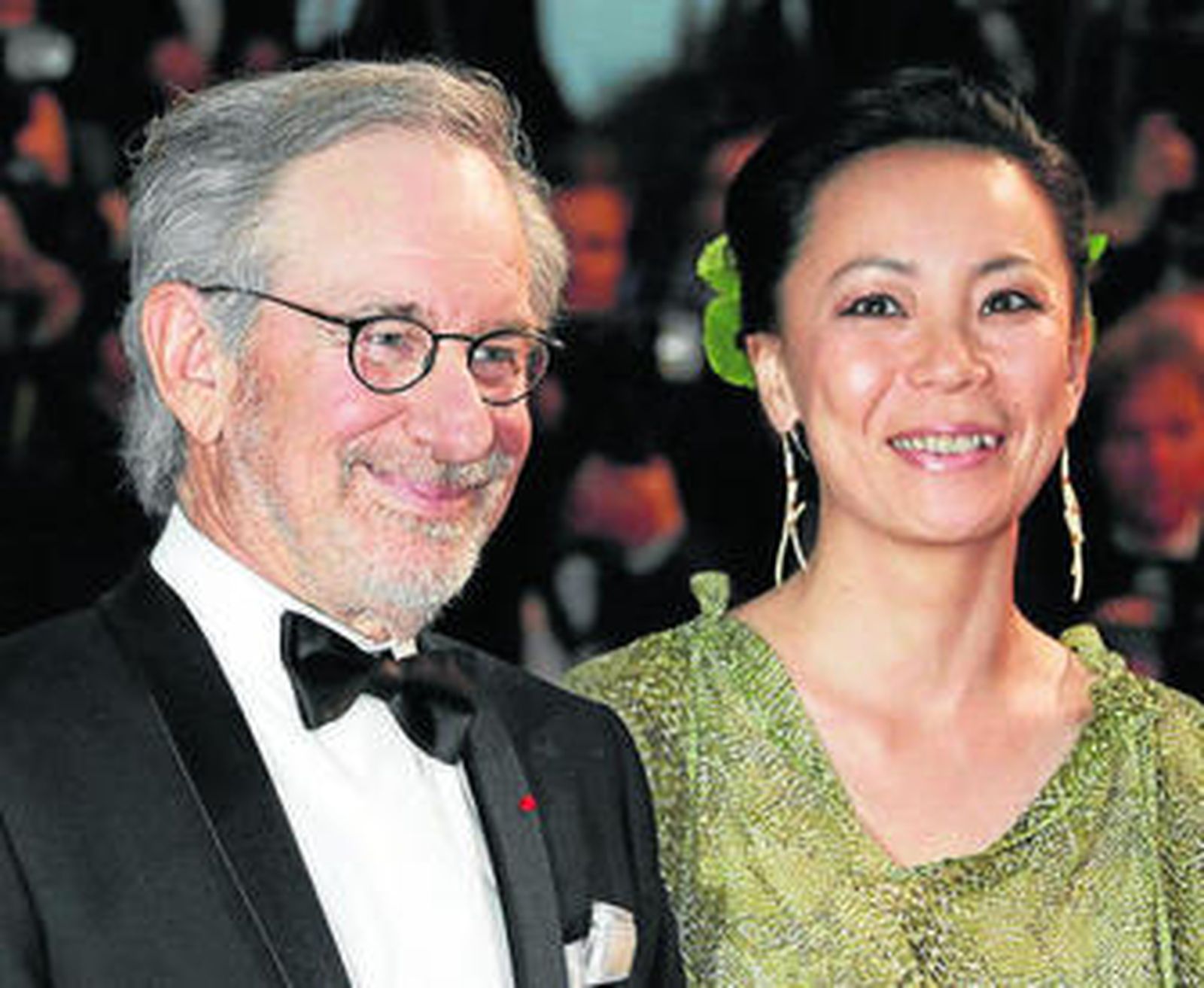 Steven Spielberg y Naomi Kawase, ayer en la alfombra roja del festival.