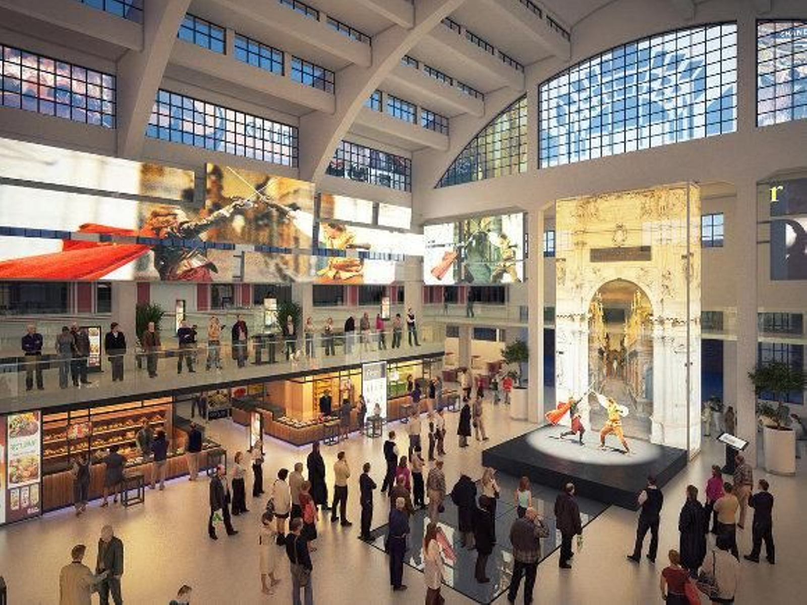 Recreación del interior del futuro mercado Puerta de la Carne.