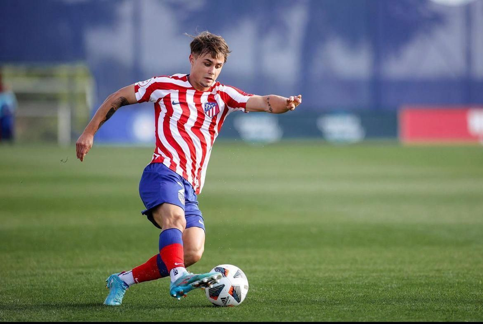 Sergio Díez durante un partido con el Atlético de Madrid B.
