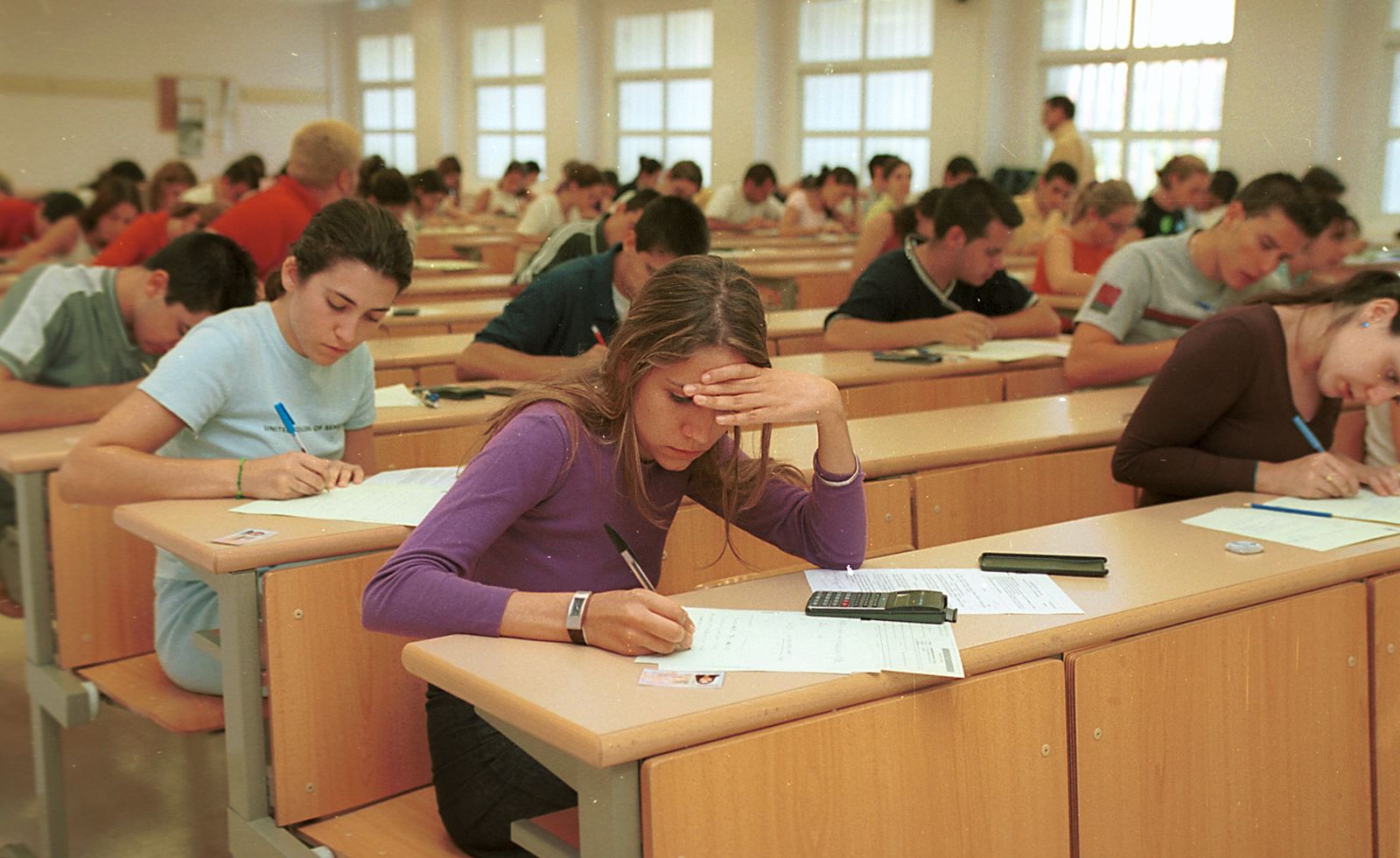 Alumnos durante los exámenes de Selectividad