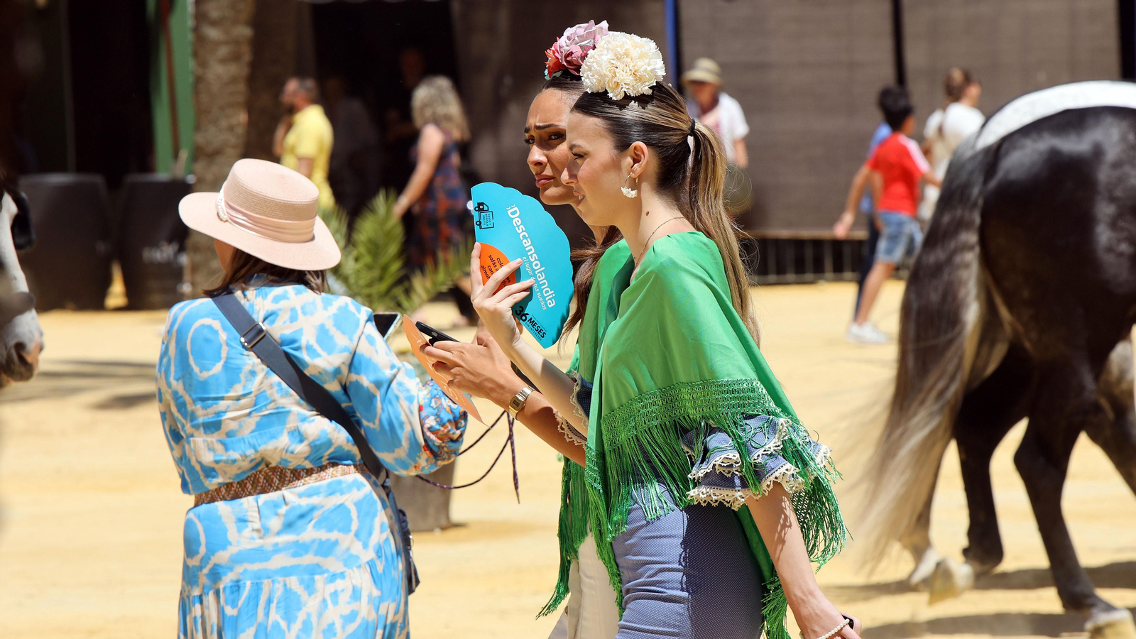 Imágenes del ambiente el miércoles en la Feria de Jerez 2024