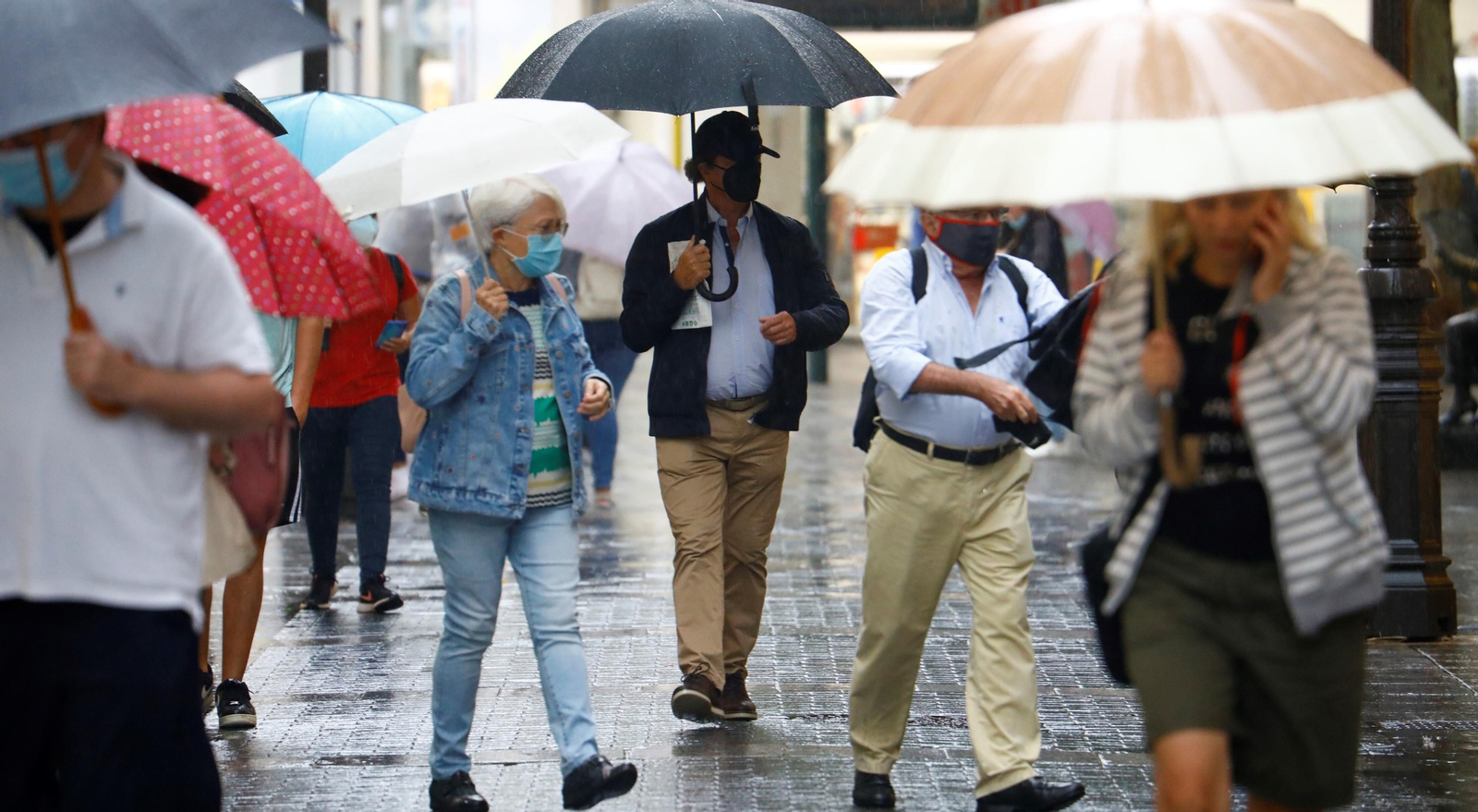 Viandantes por una céntrica calle de Córdoba.