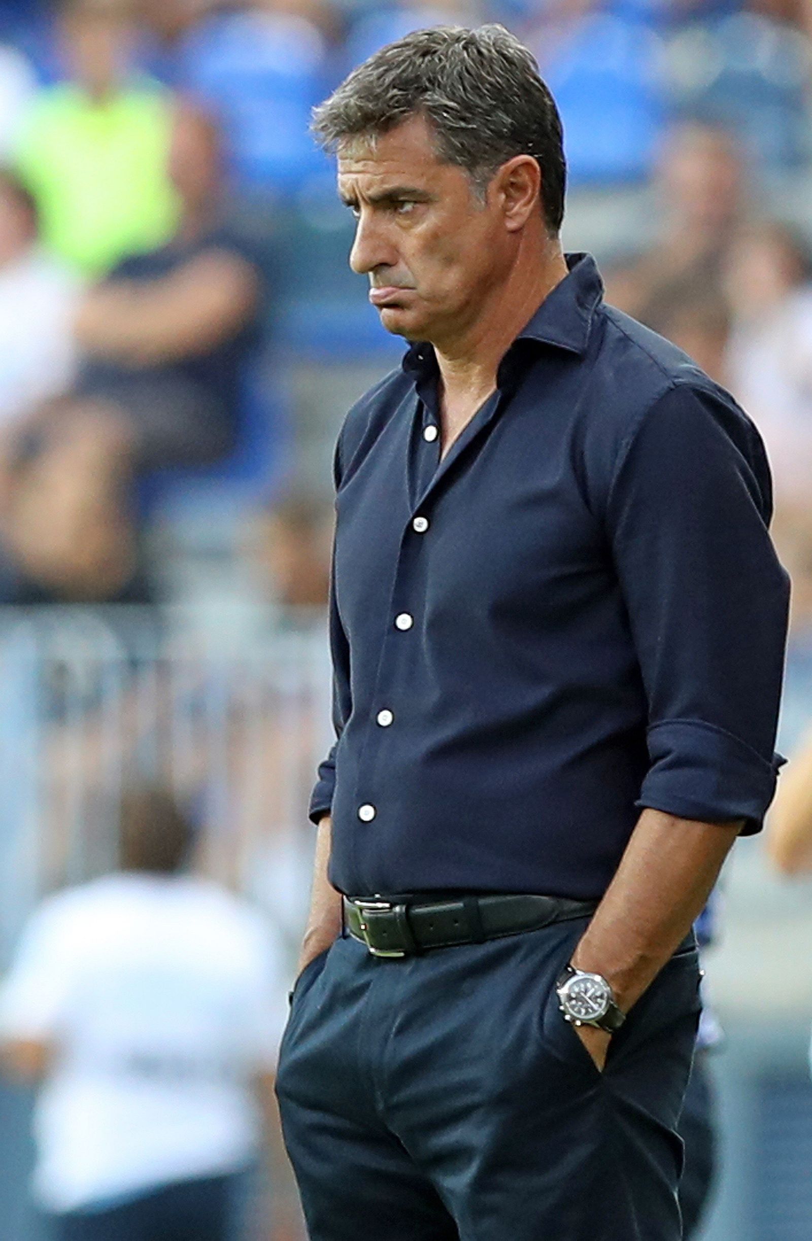 Míchel contempla un partido.