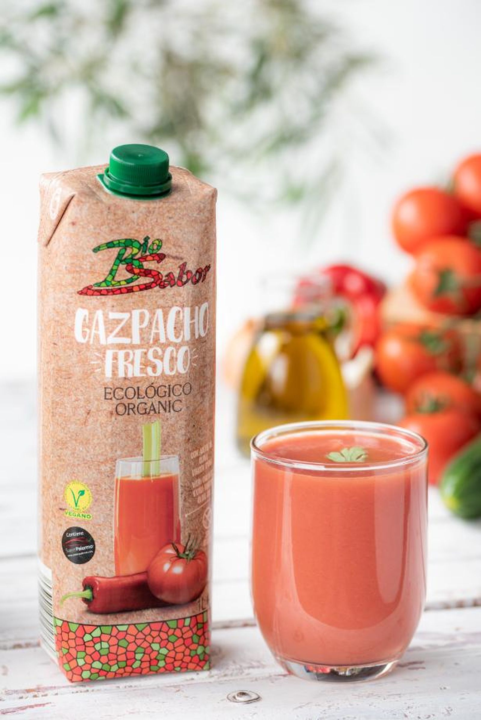 Envase del gazpacho fresco de BioSabor.