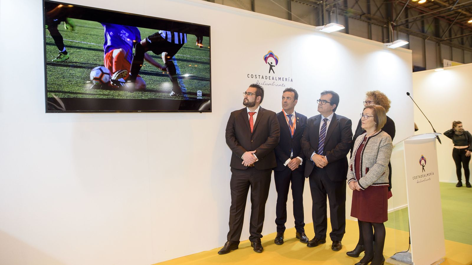 Momento de la presentacón del vídeo promocional