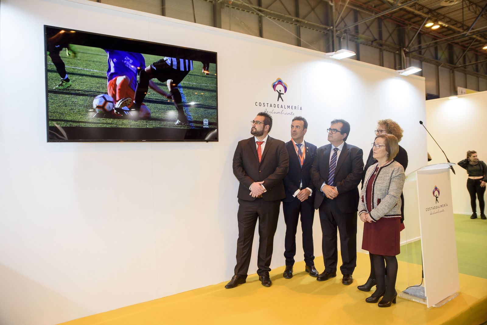 Momento de la presentacón del vídeo promocional