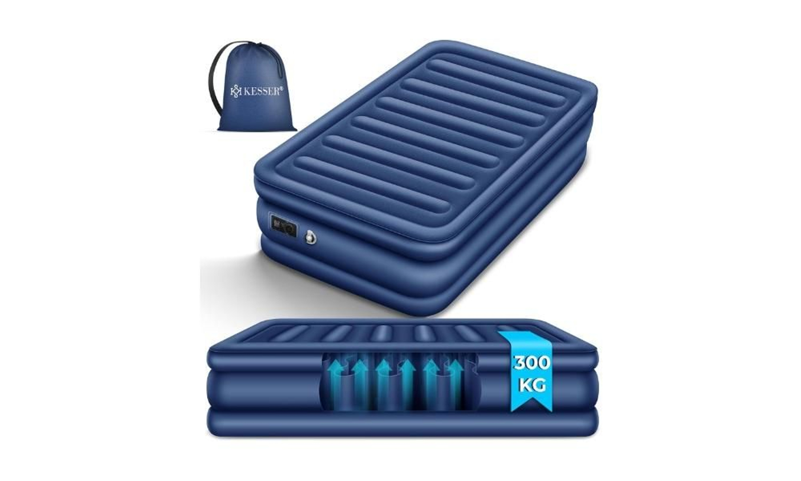 Colchón inflable con bomba eléctrica integrada KESSER®