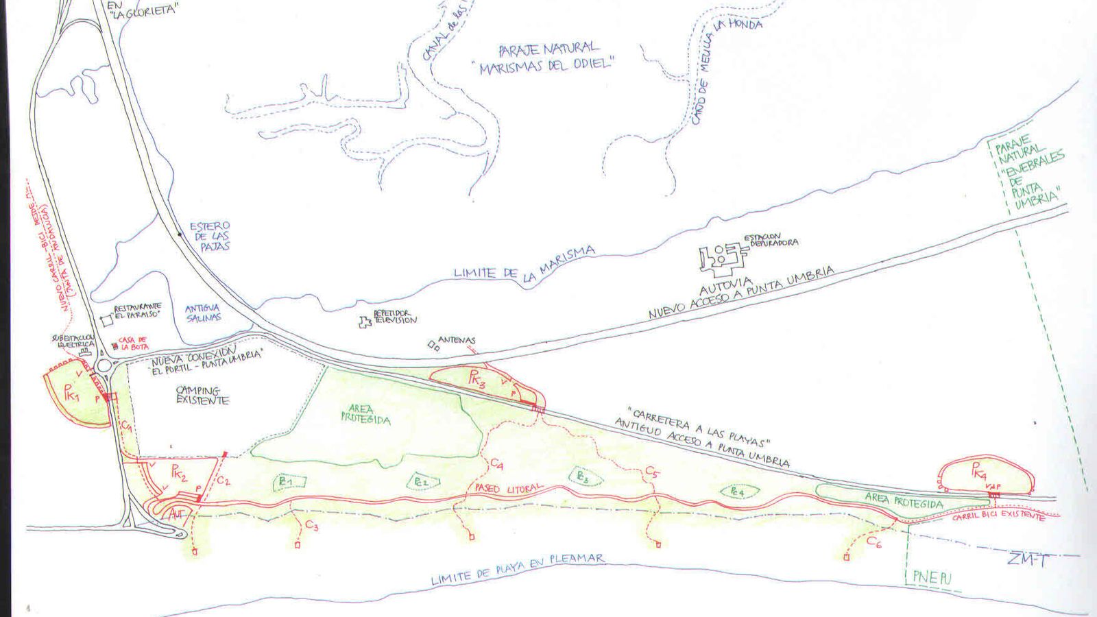 Proyecto de 2002 para la playa de La Bota.