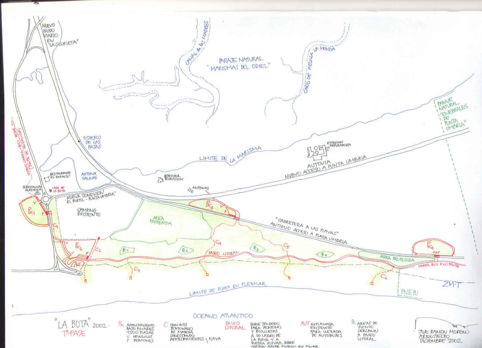 Proyecto de 2002 para la playa de La Bota.