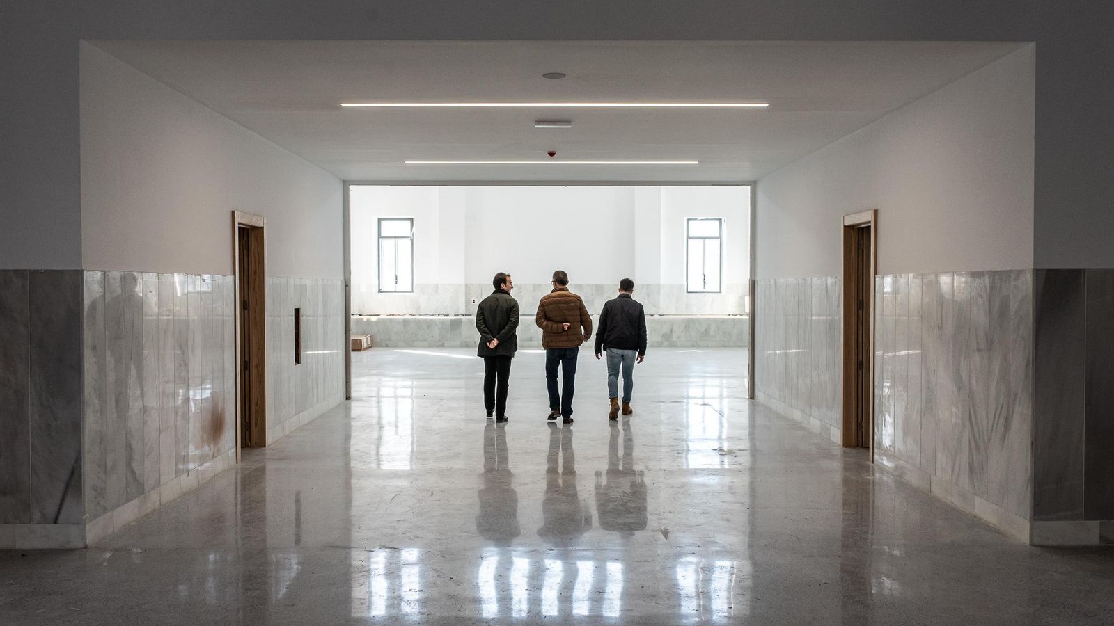 Una visita a las obras del IES La Rábida, en imágenes