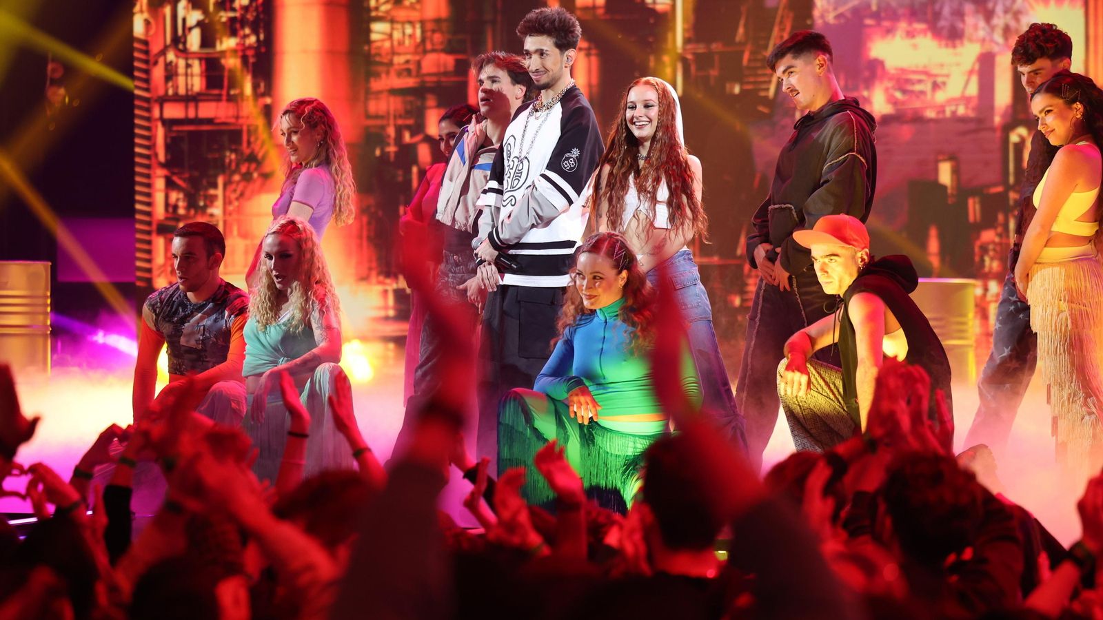 Paul y Ruslana durante su actuación