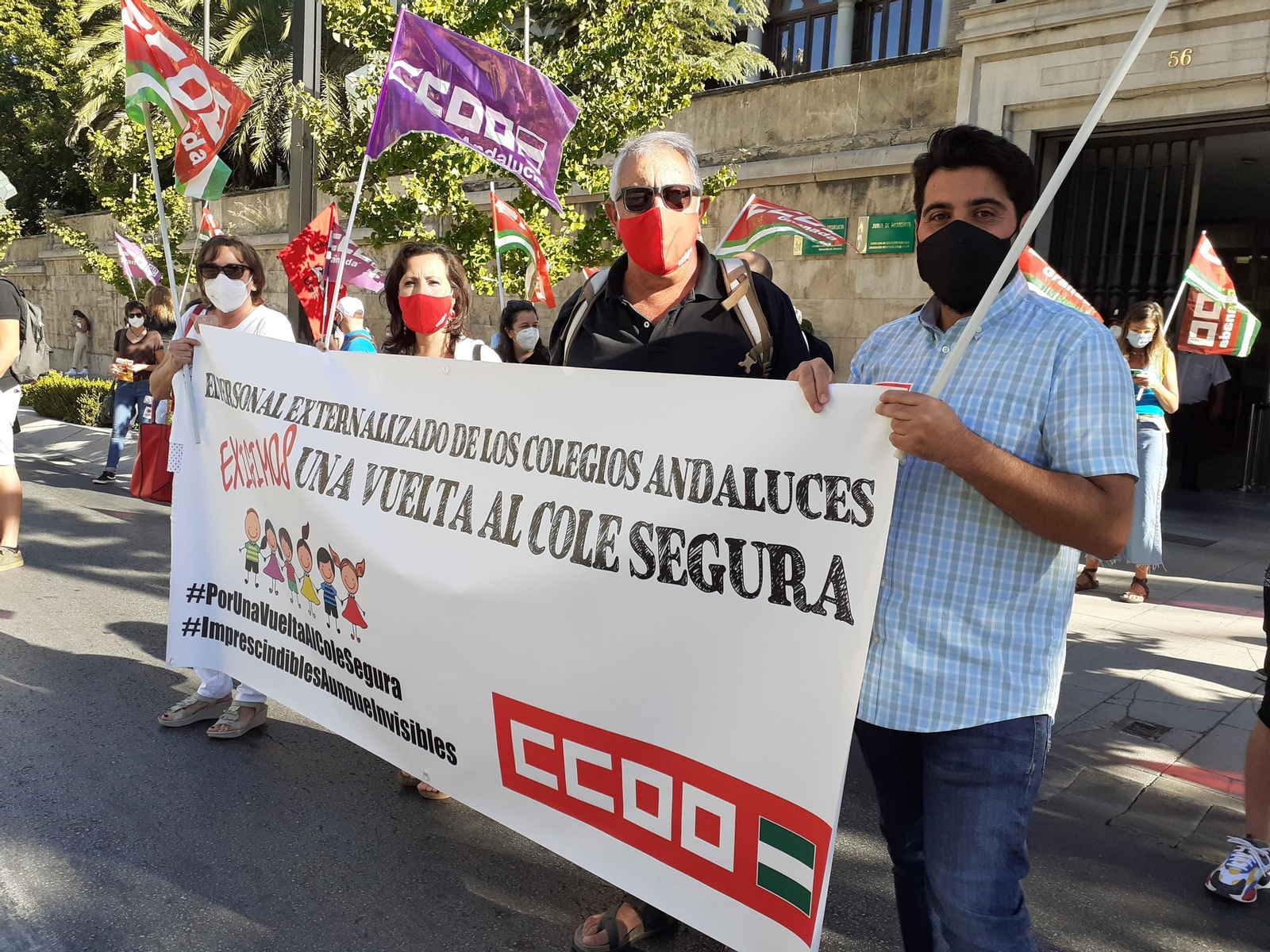 Concentración, hoy, de CCOO.