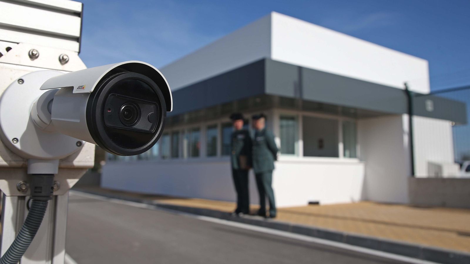 Una de las cámaras de control de entrada al recinto.