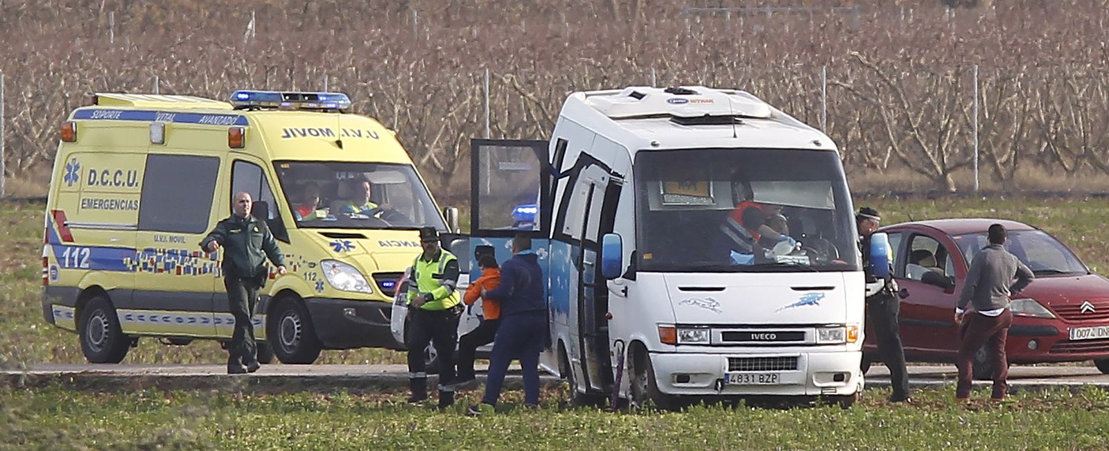 El accidente del autobús escolar, en imágenes