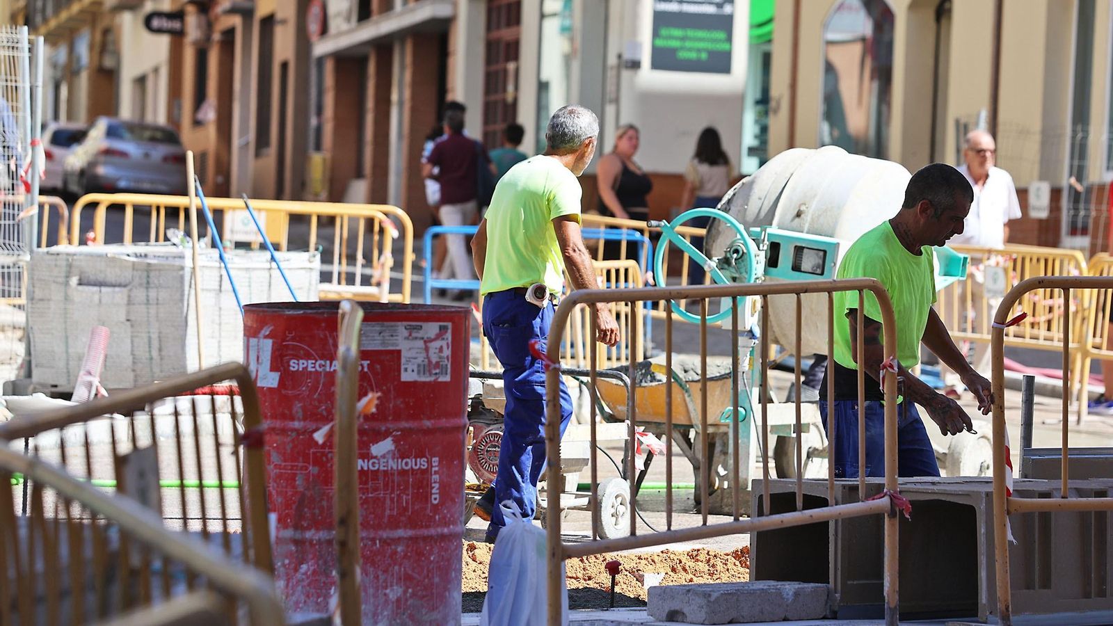 Obras en la plaza de San Pedro.