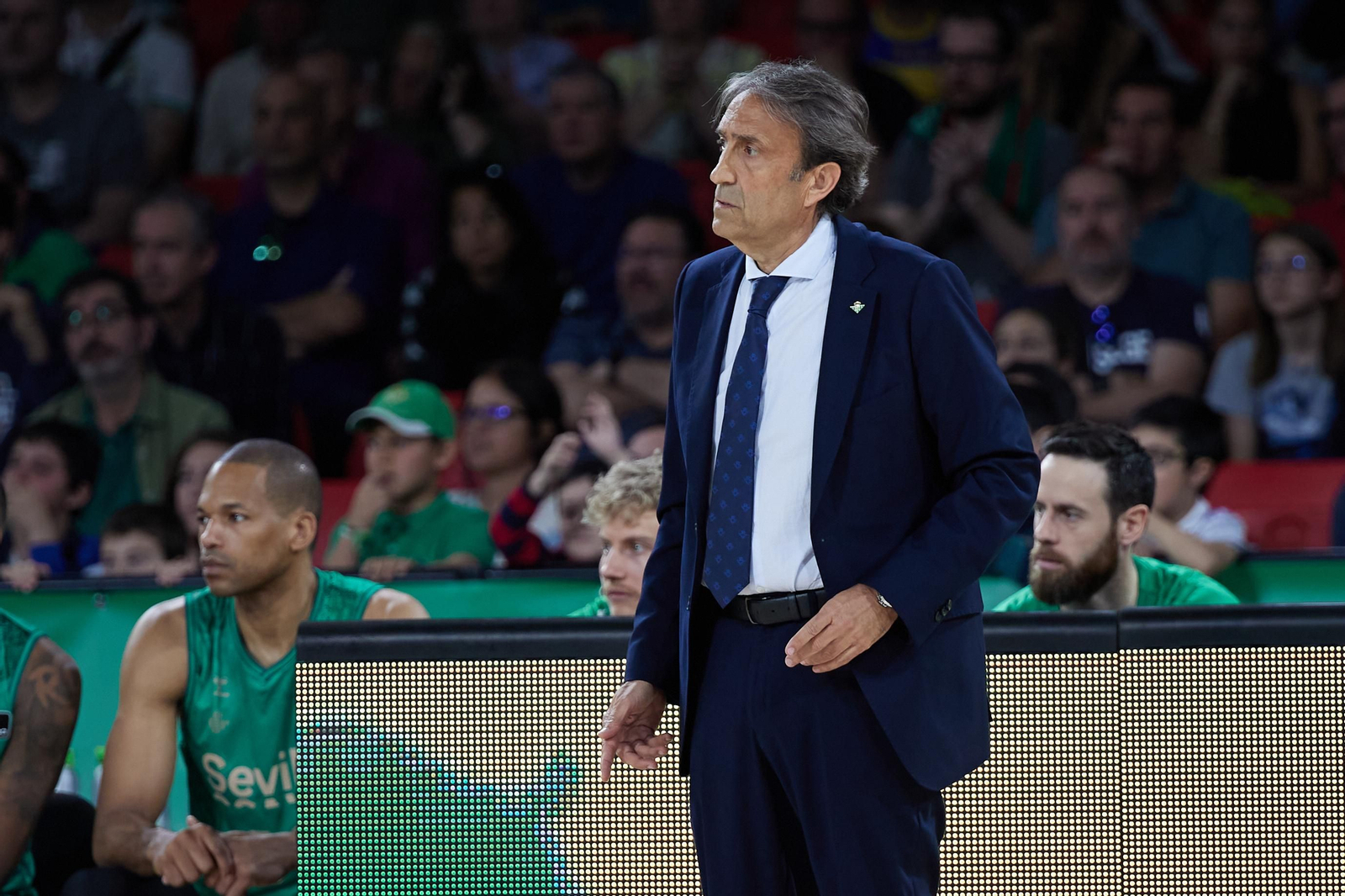 Luis Casimiro, durante el derbi