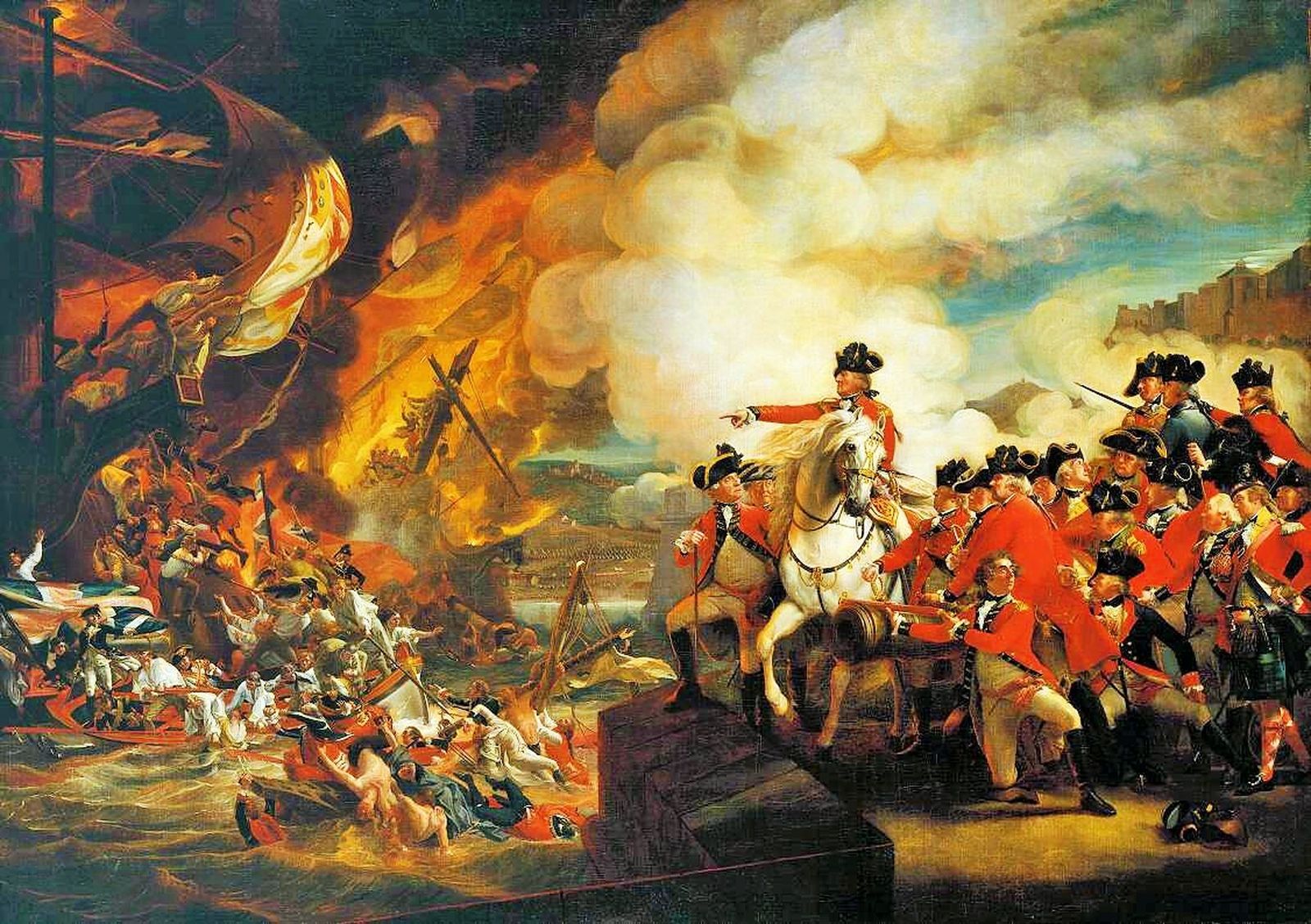 Óleo de John Singleton Copley que recrea el último Sitio de Gibraltar (1779-1783).