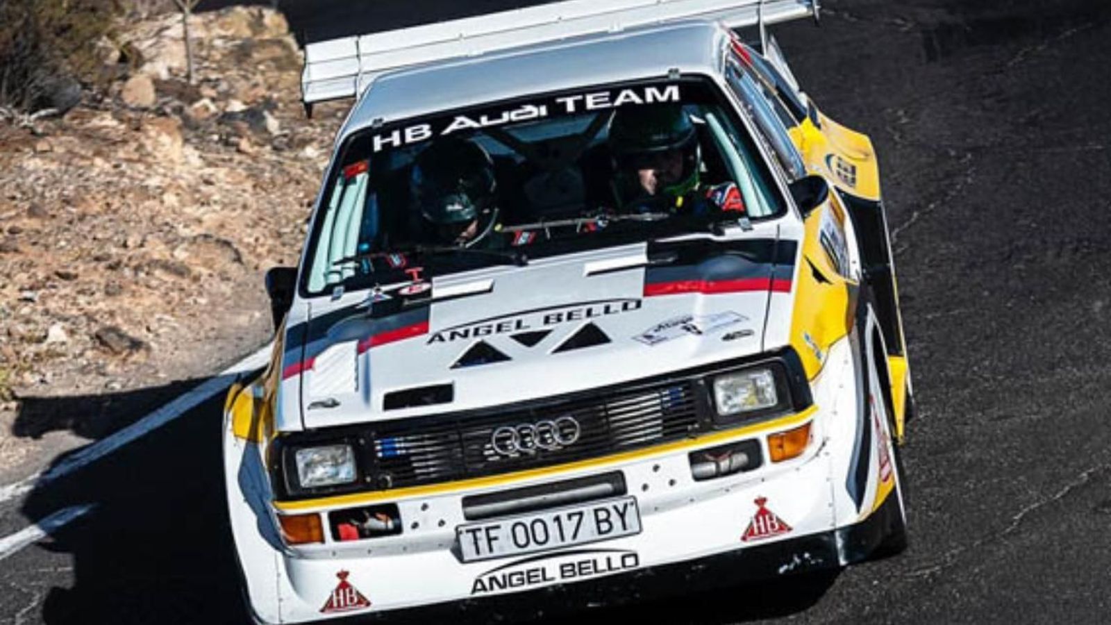 José Antonio Aznar, a los mandos de su Audi Quattro S1.
