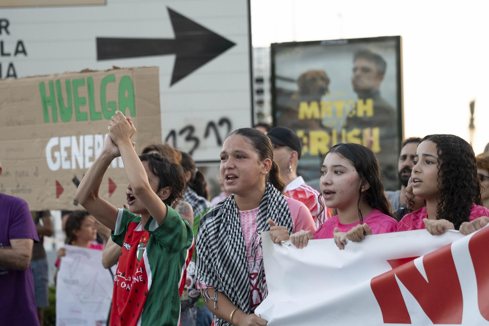 Manifestación convocada por la Plataforma Almería por Palestina