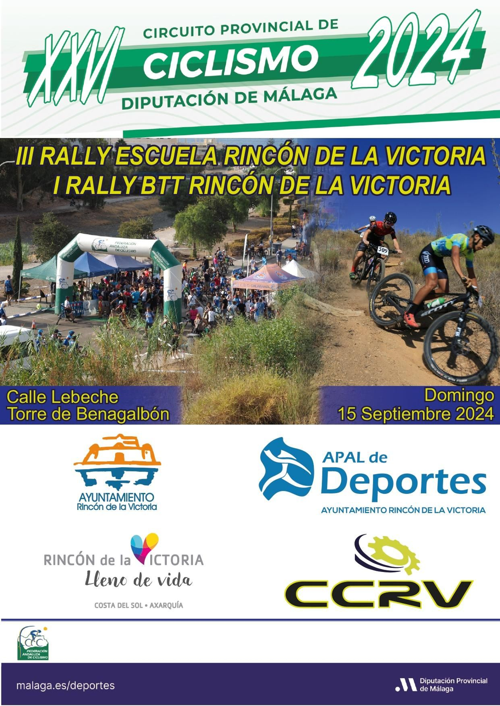 Cartel del III Rally Escuela Rincón de la Victoria y el I Rally BTT Cartel del III Rally Escuela Rincón de la Victoria y el I Rally BTT