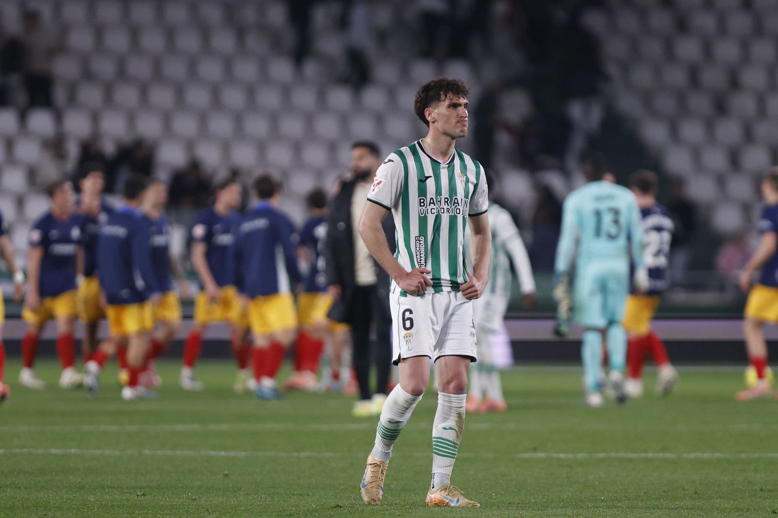 Percan se lamenta tras el triunfo andorrano en El Arcángel.