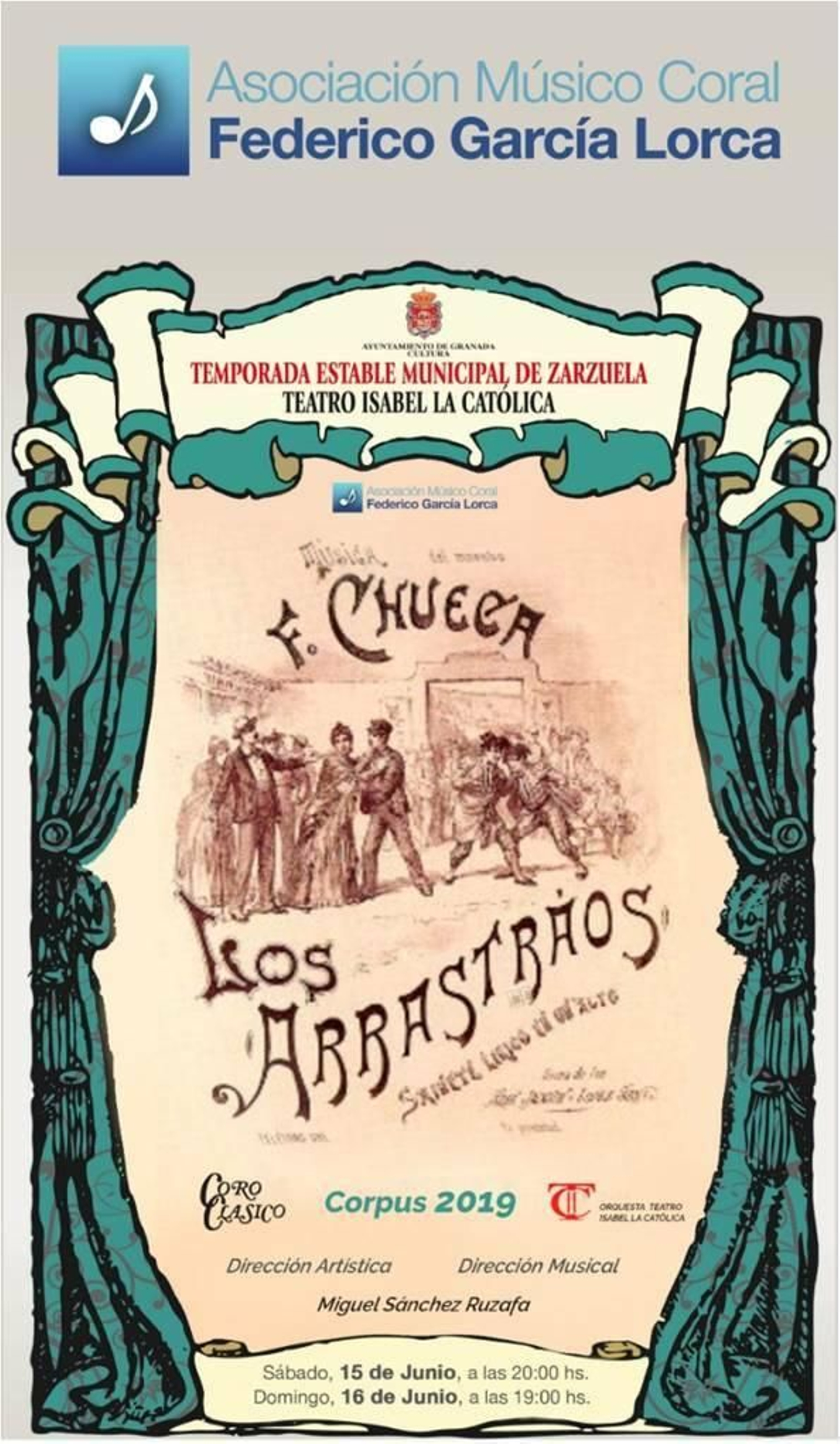 Cartel de la Zarzuela ‘Los Arrastraos’ Madrid. 1899