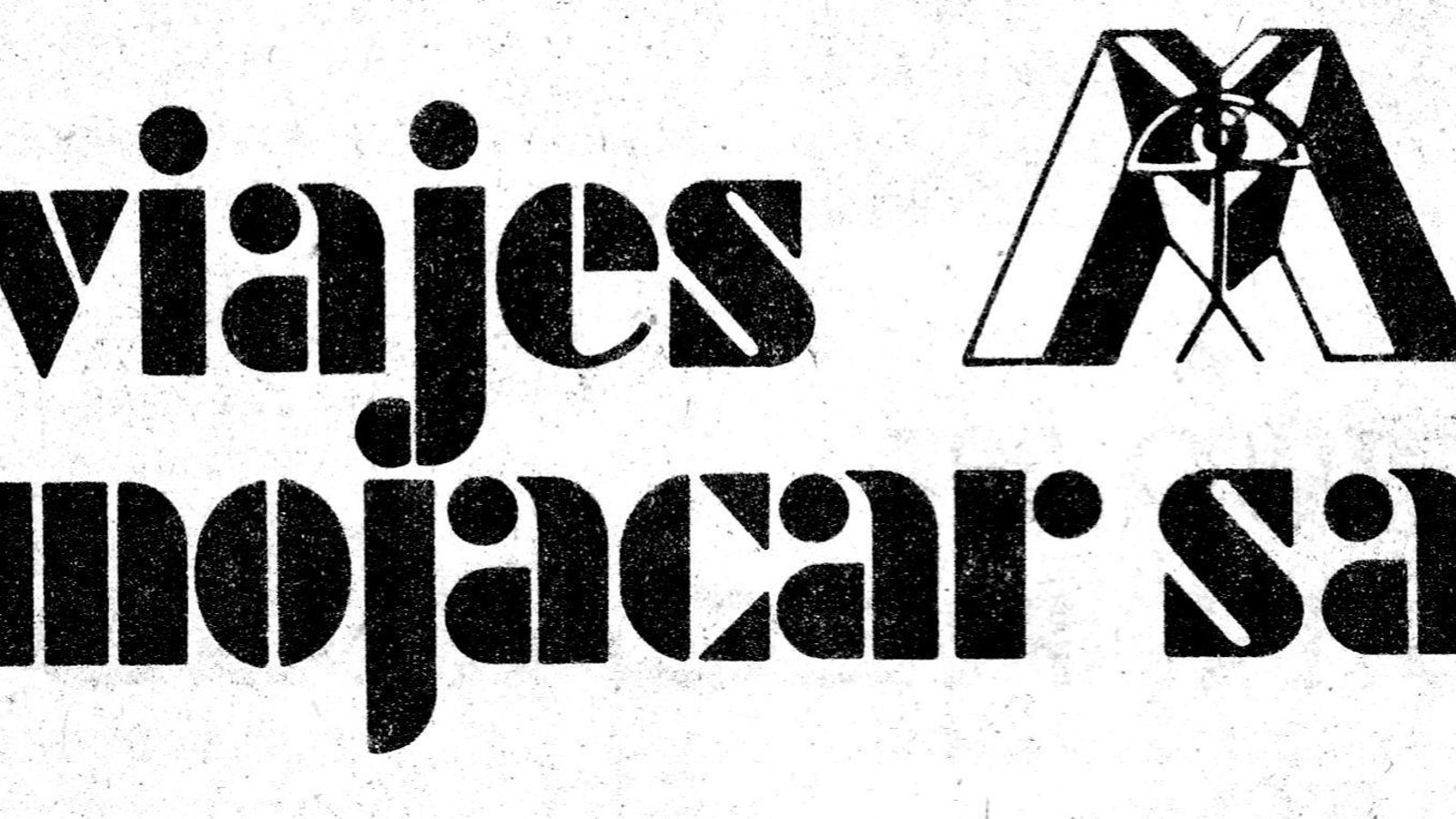 Logotipo de Viajes Mojácar usando el Indalo