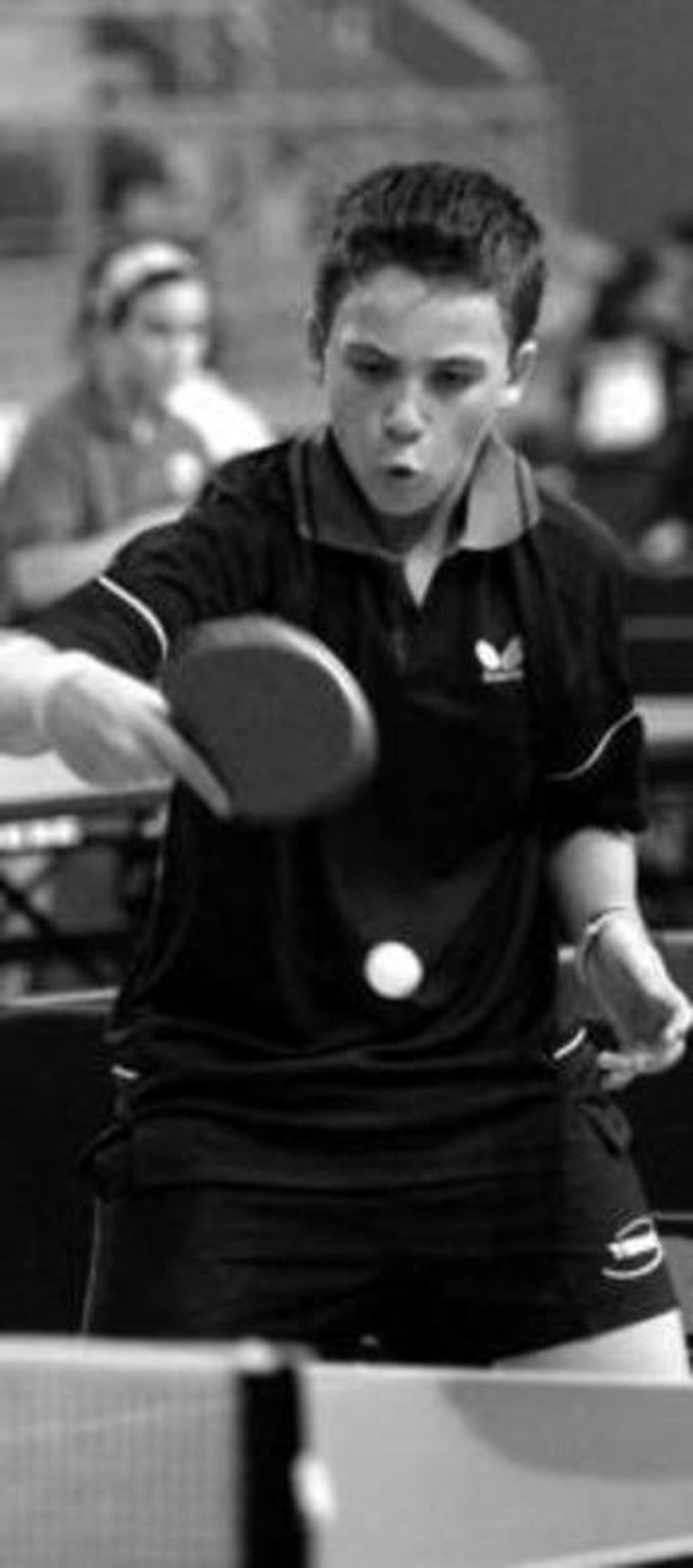 Uno de los palistas, en acción