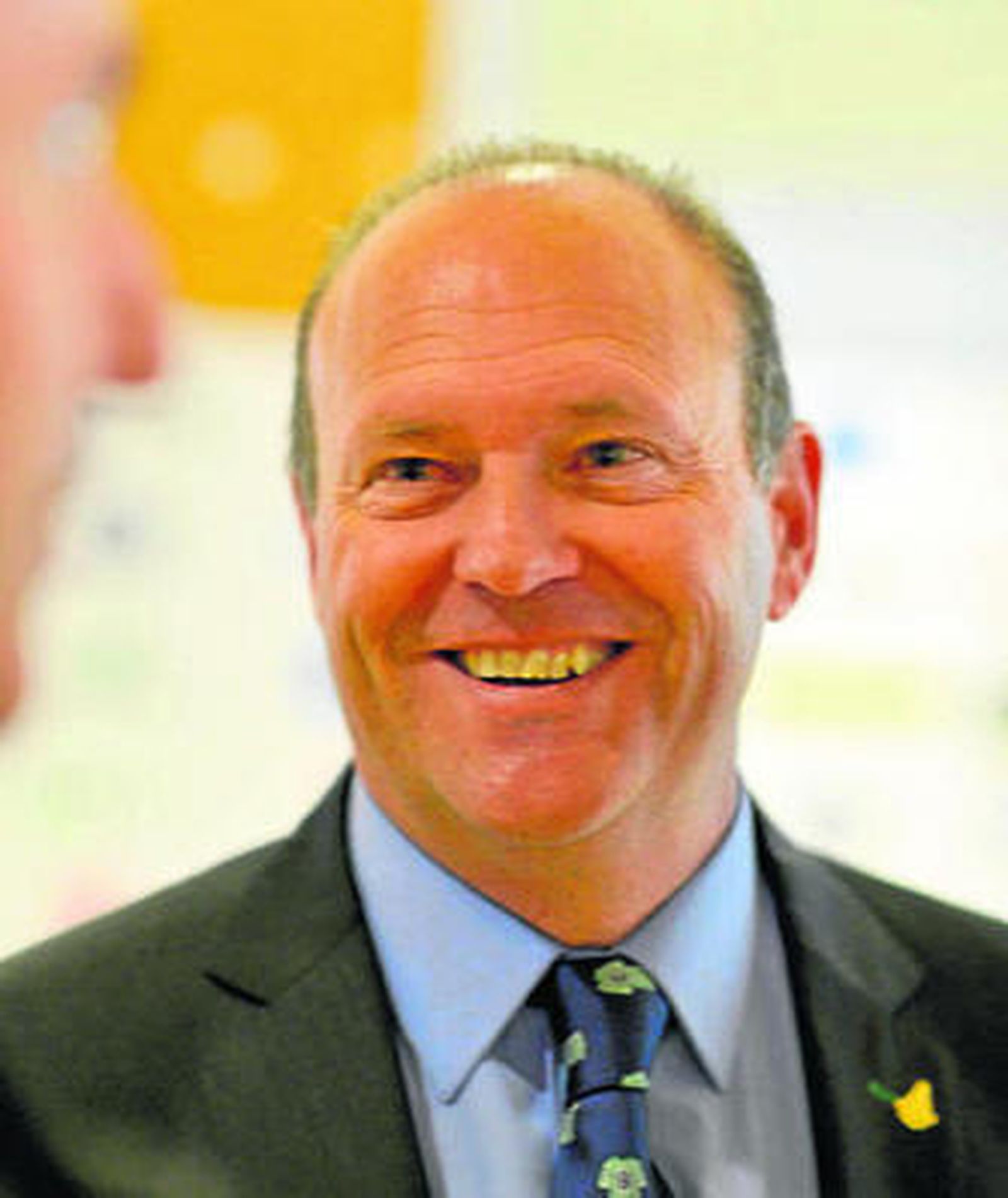 Pepe Mel, muy sonriente, en la sala de prensa del Estadio de Gran Canaria.