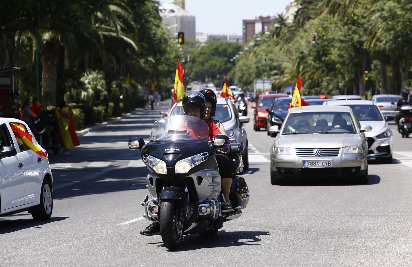 Las fotos de la caravana de protesta de Vox en Málaga