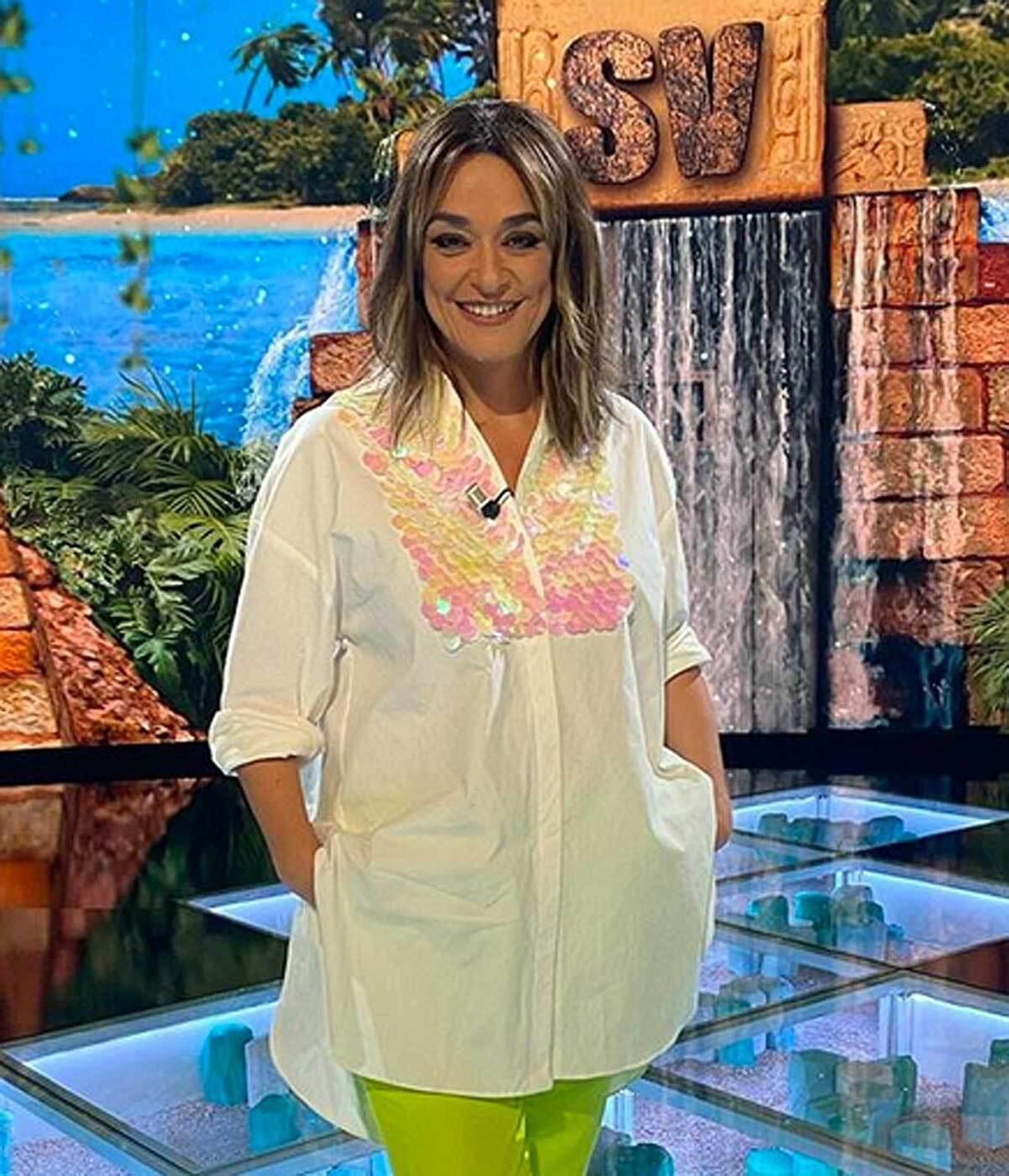 Toni Moreno, en el plató de 'Supervivientes'.