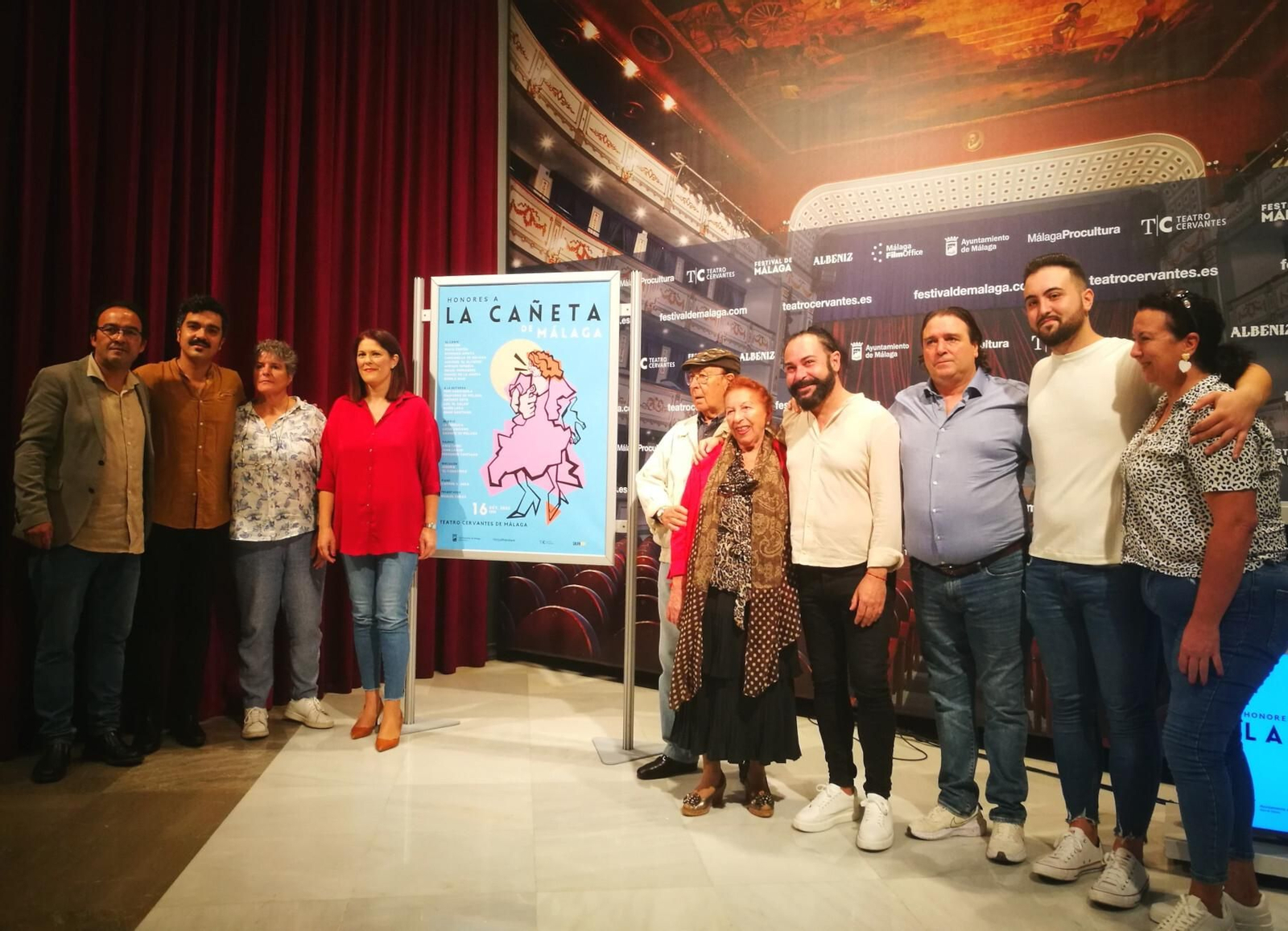 Presentación, este martes, del homenaje a La Cañeta que se celebrará este domingo en el Teatro Cervantes.