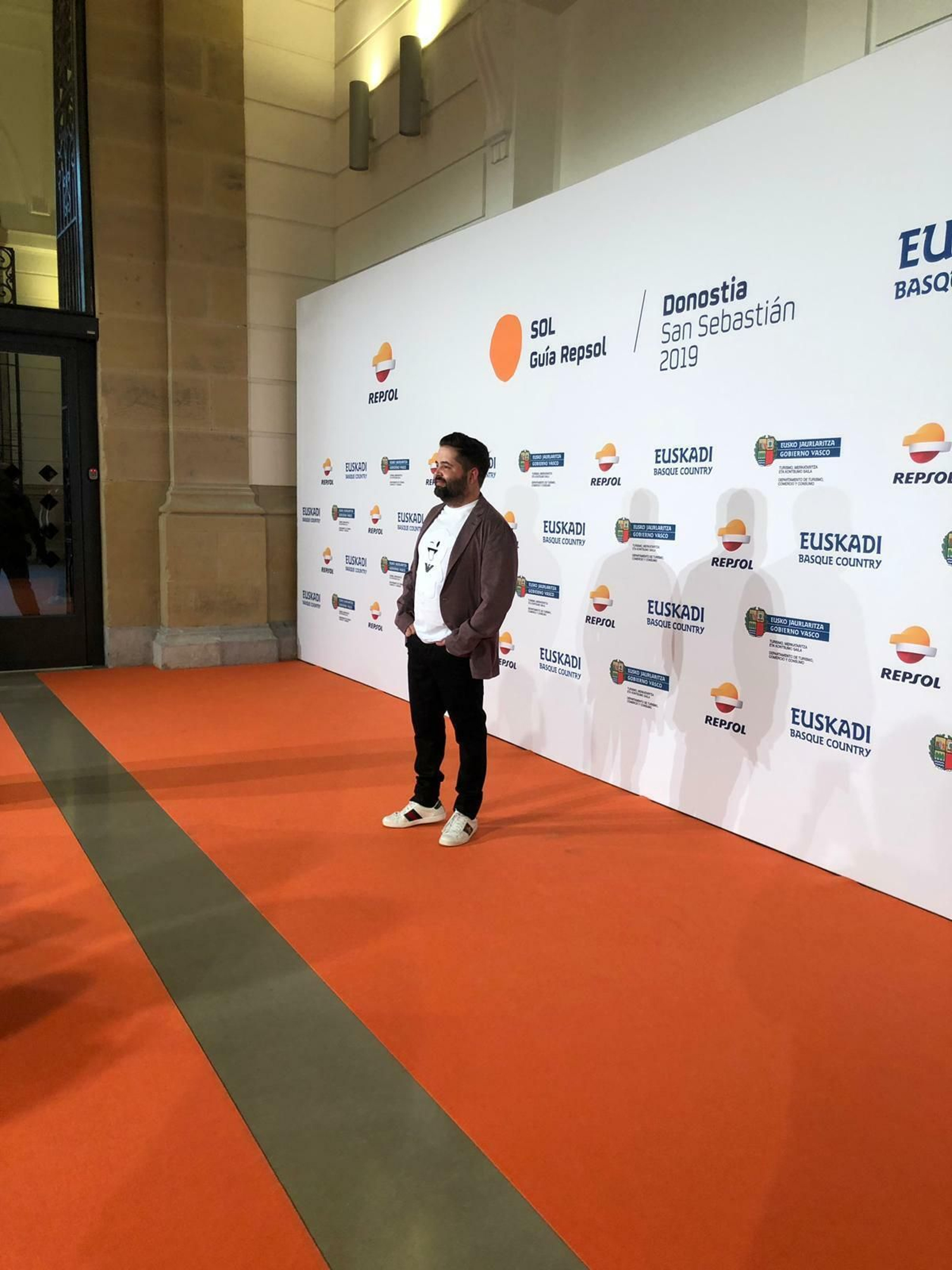 Juan Luis Fernández, anoche, poco antes de recibir el ‘Sol’ en la ‘Tabakería’ de San Sebastián.