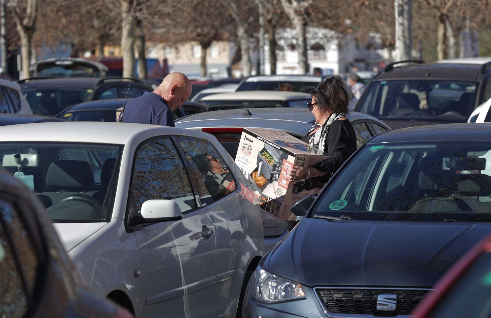 Fotos de compras navideñas en la comarca
