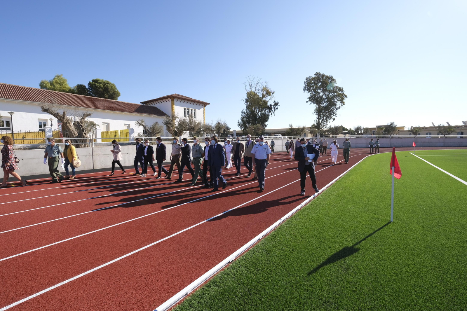 Fotogalería inauguración pista de atletismo y campo de rugby en la Base Militar Álvarez de Sotomayor