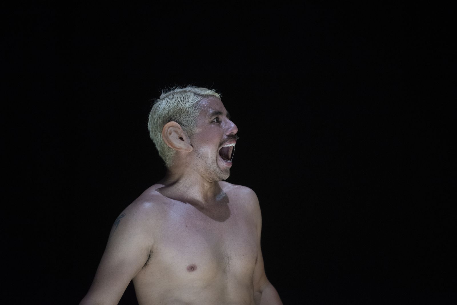 Imágenes del pase gráfico de la obra de La Resentida Oasis de la impunidad