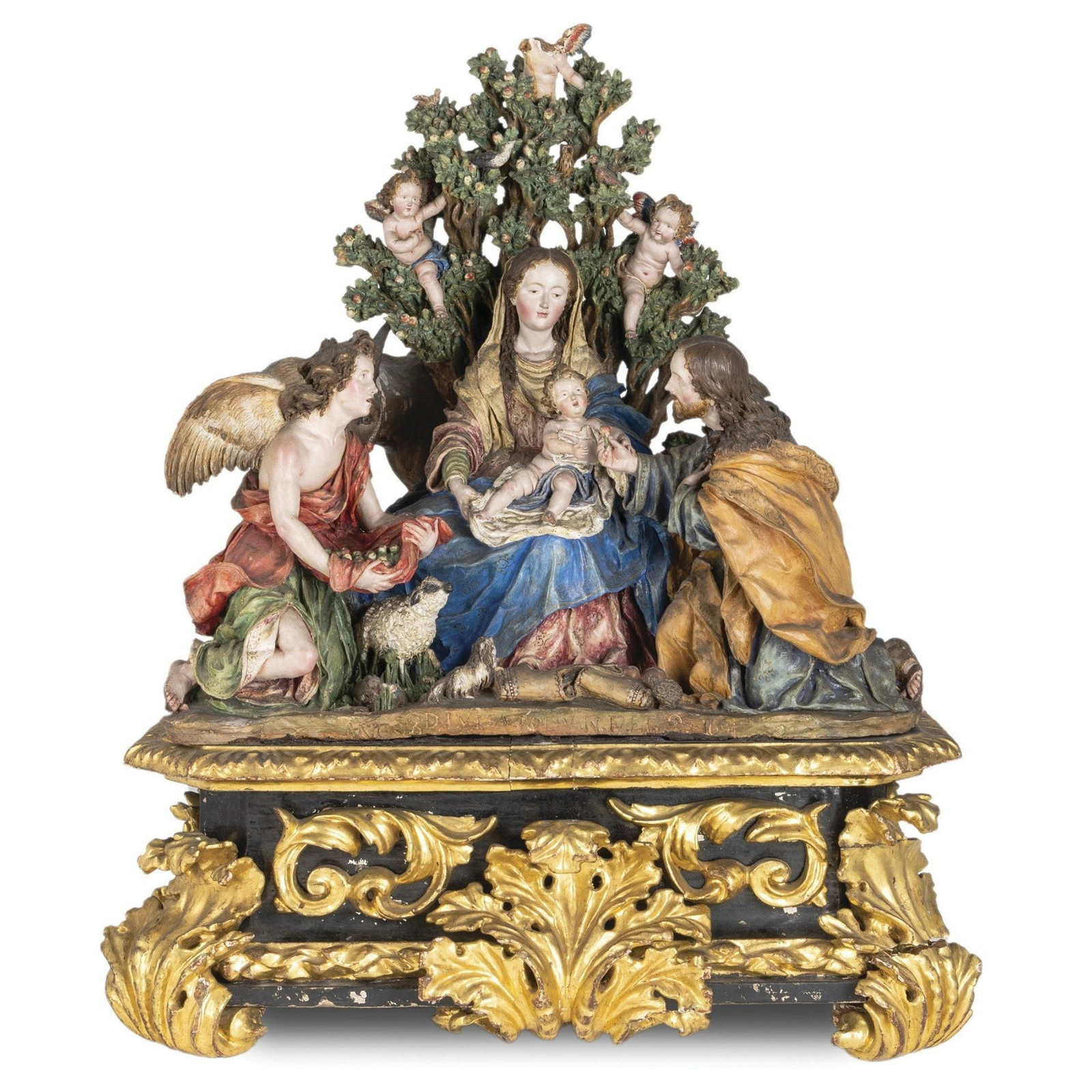 Detalle de la obra "Descanso de la huida a Egipto"