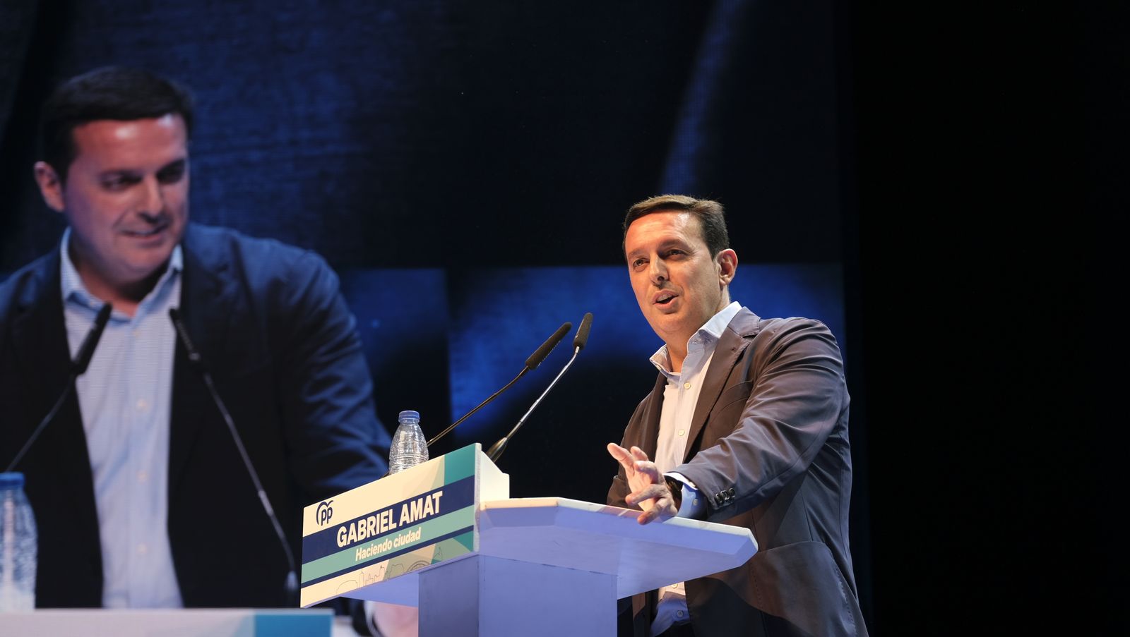 Imágenes de Rajoy apoyando la candidatura de Gabriel Amat a la Alcaldía de Roquetas de Mar