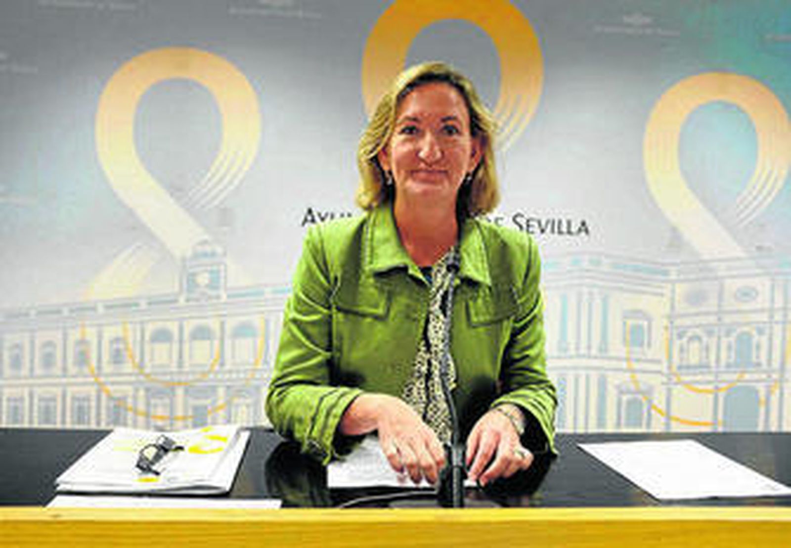 La delegada de Deportes, María del Mar Sánchez Estrella, ayer durante su comparecencia.