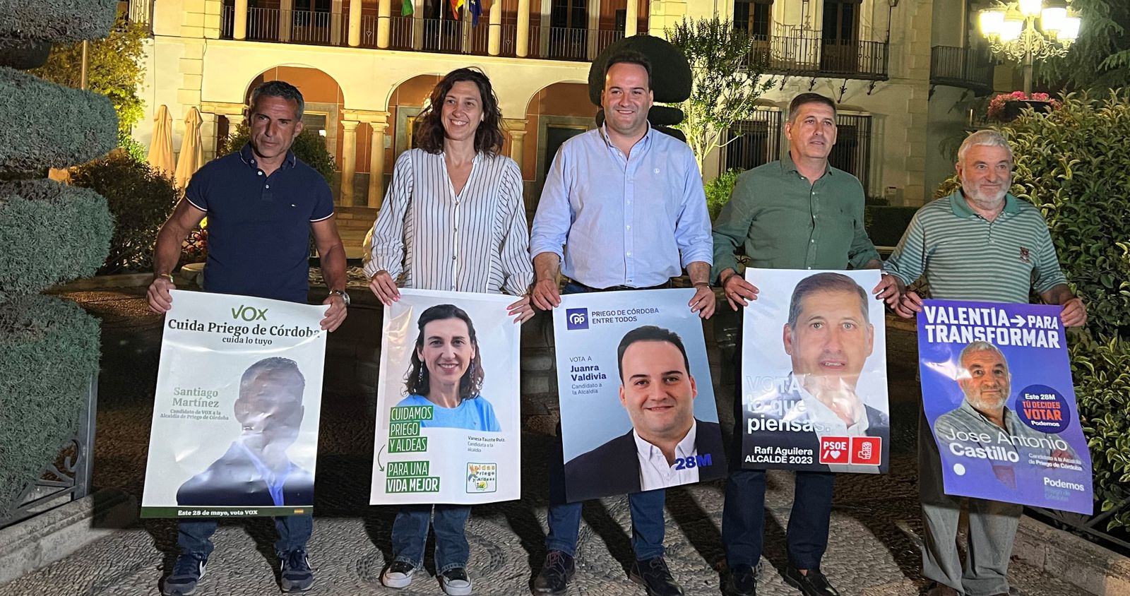 Santiago Martínez, Vanesa Tauste, Juan Ramón Valdivia, Rafael Aguilera y José Antonio Castillo.