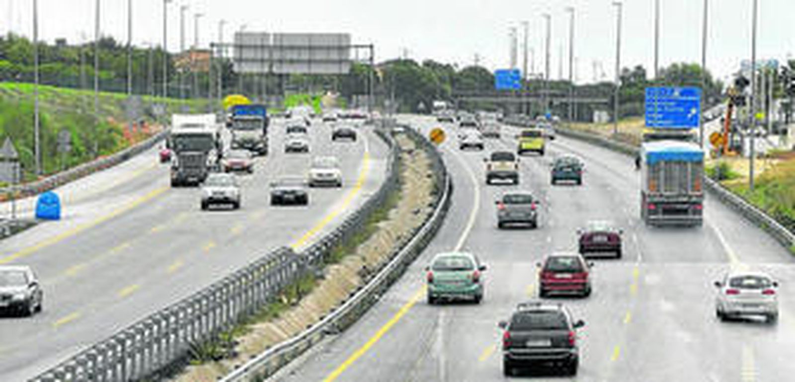 La autovía A-49, a la altura de Castilleja de la Cuesta.